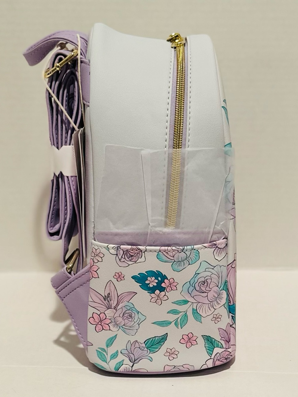 Loungefly Disney NWT Jasmine Lavender Mini Backpack - Picture 4 of 6